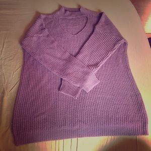 Cable Knit Chocker Neck Sweater